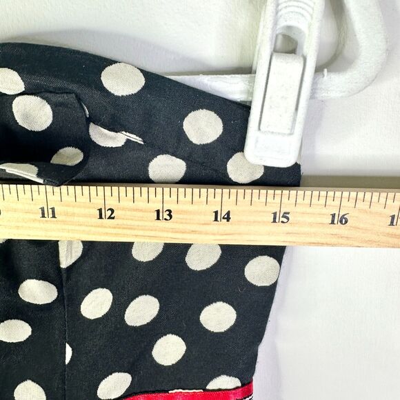 Maeve Anthropologie Dress Women 4 Black Polka Dot Strapless Midi Ribbon Preppy - Picture 6 of 11